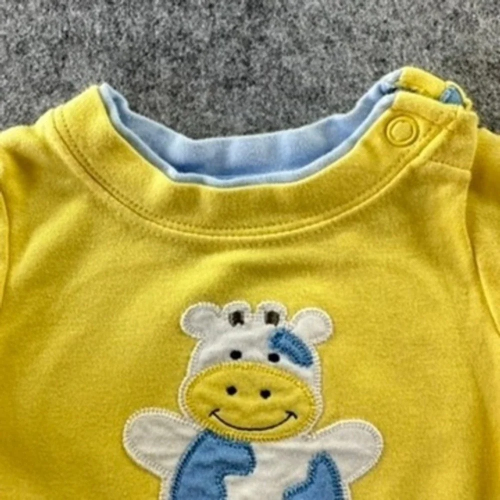 Vintage Adorable Weeplay Baby Bodysuit Lot 4pc Turtle Cow Bear Animal Print 0-9M